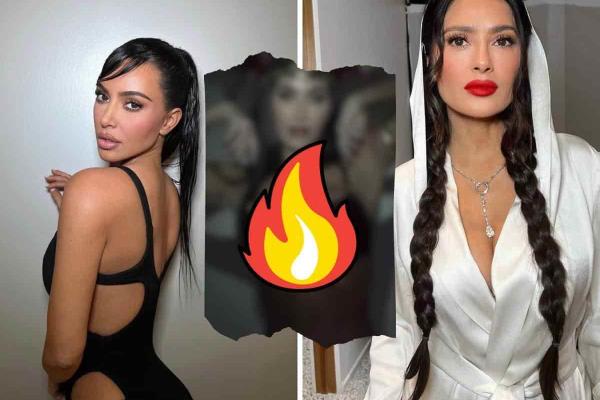 Kim Kardashian rinde sensual tributo a Salma Hayek (+Video)
