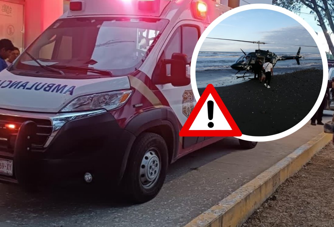 Rescatan a pareja en playa de Cazones, Veracruz; estaban a punto de ahogarse