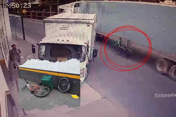En Orizaba, se salva de morir bajo las llantas de un tráiler