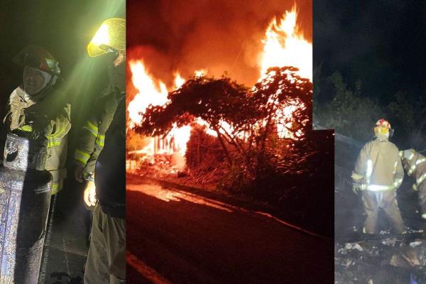 Incendio consume gran parte de una vivienda en Calcahualco