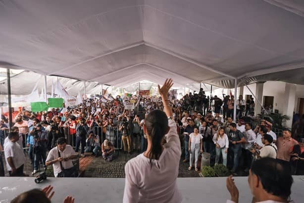 Respaldan Los Tuxtlas a la precandidata presidencial Claudia Sheinbaum