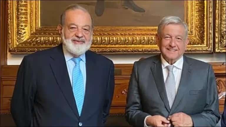 AMLO recibe a Carlos Slim y Francisco Cervantes, presidente del CCE, previo a su viaje a Acapulco