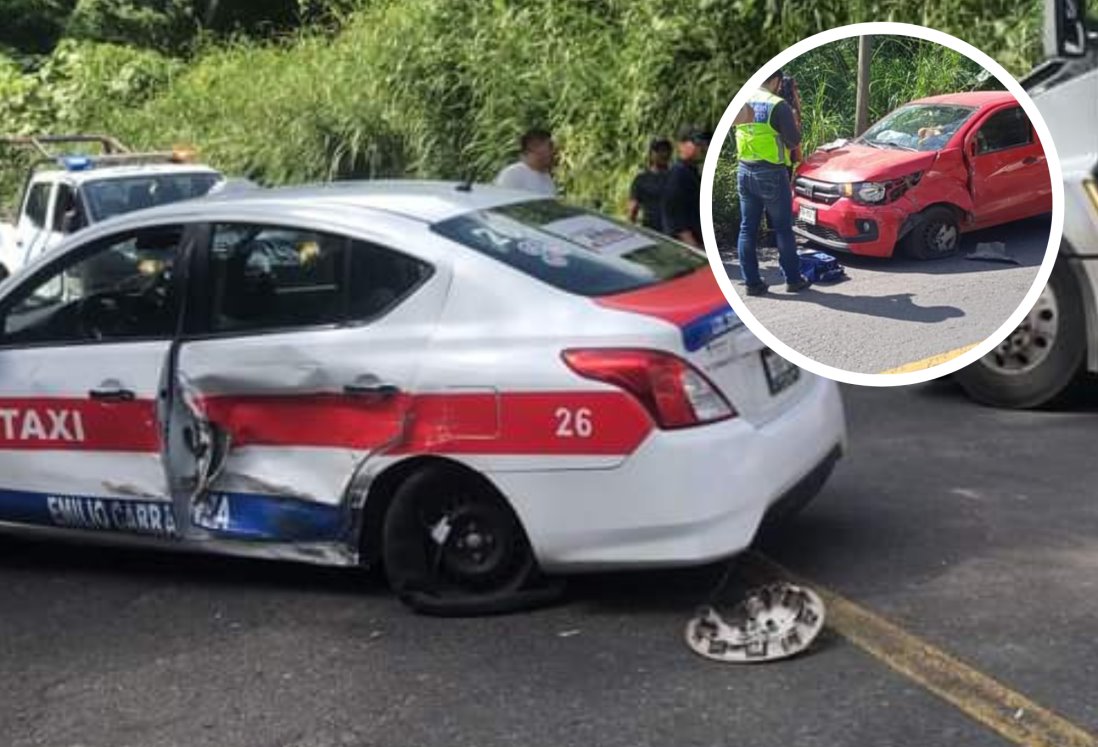 Choque deja 2 heridos en carretera de Veracruz