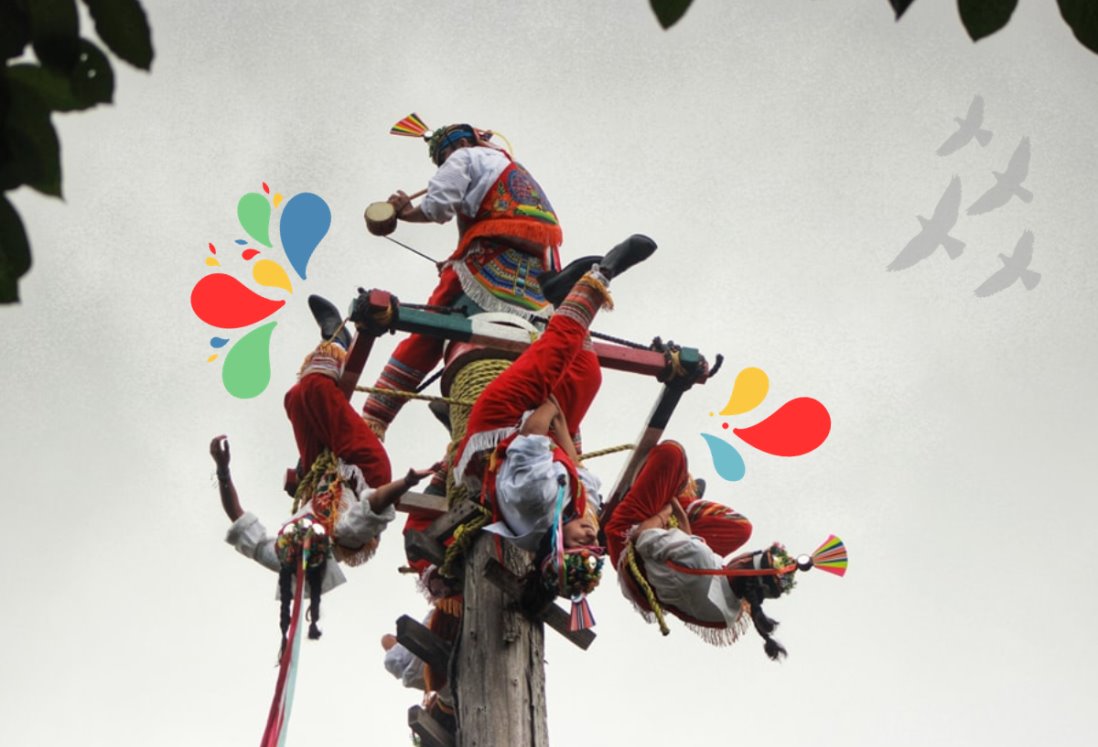 Voladores de Papantla permiten por primera vez un vuelo de mujeres