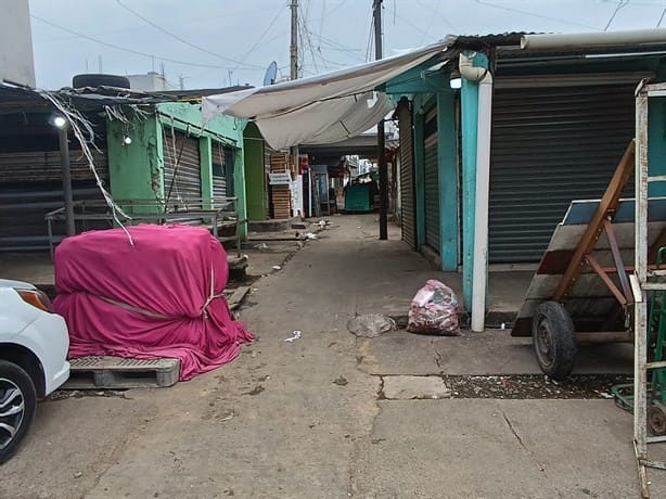 Agua estancada y drenaje dañado, problemas sin resolver del Mercado Malibrán