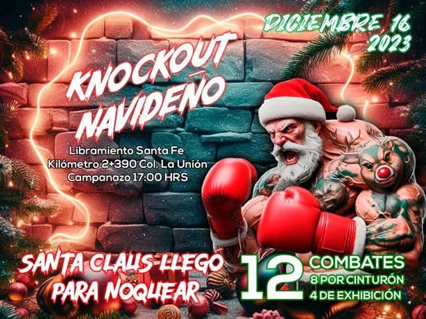 Presenta cartel de box en Santa Fe