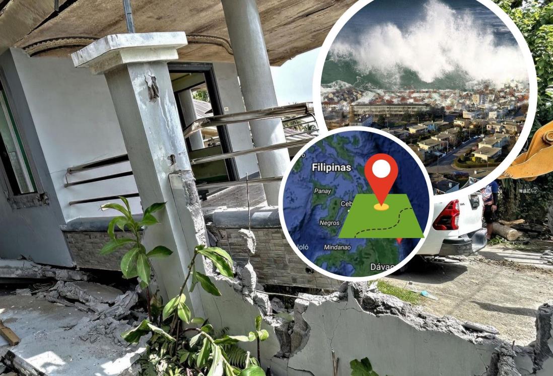 Activan alerta de tsunami en Filipinas por terremoto de 7.6 grados