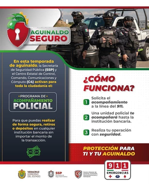 ¿Cómo puedo pedir acompañamiento policial por entrega de aguinaldos? Te decimos