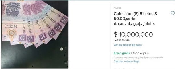 Conoce la colección de billetes del ajolote que se vende en millones por Internet