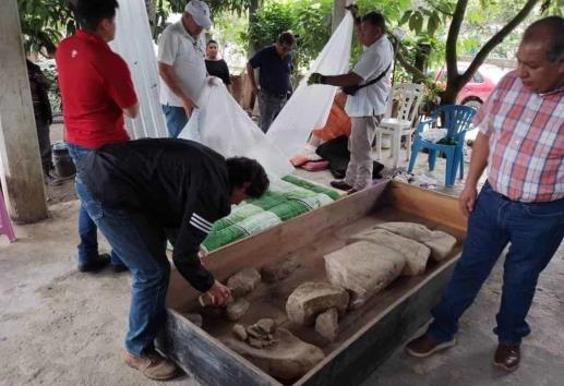 Segunda pieza de Joven de Amajac localizada en Álamo es enviada a Veracruz