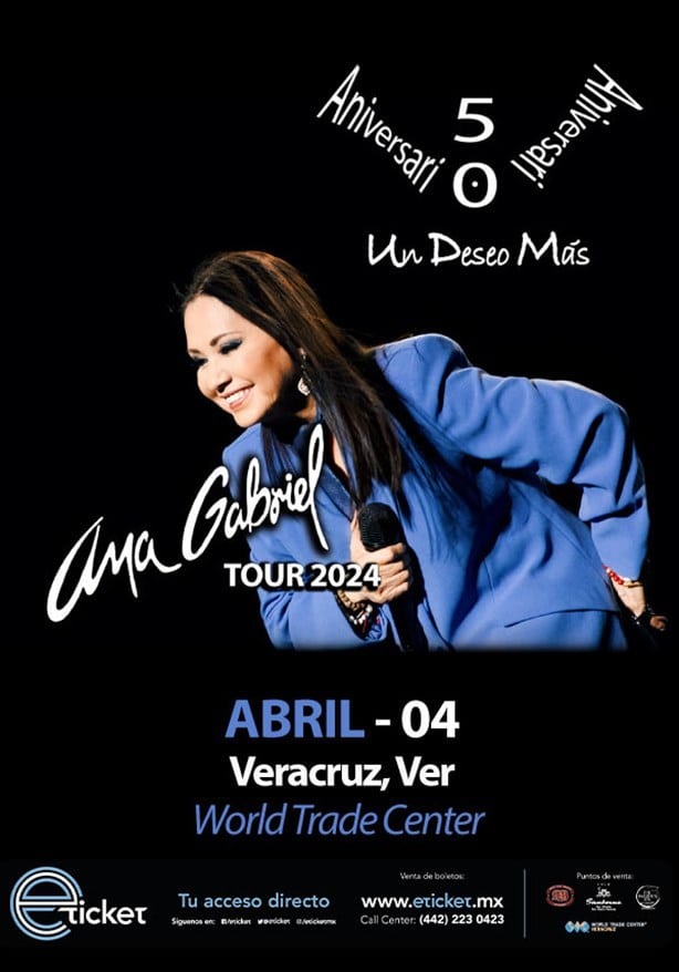 Ana Gabriel en Veracruz 2024: este es el precio de los boletos