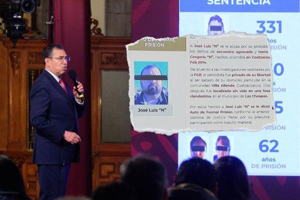 Destacan en mañanera formal prisión a presunto homicida del periodista veracruzano Gregorio Jiménez