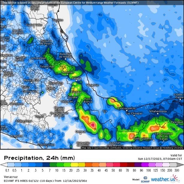 Norte en Veracruz: vientos han superado los 50 km/hr este sábado