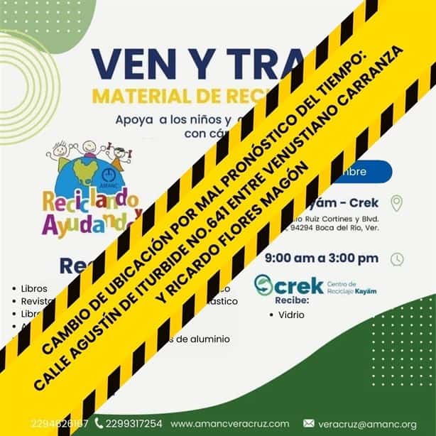 Por norte, cambian sede del Reciclando y Ayudando de AMANC Veracruz