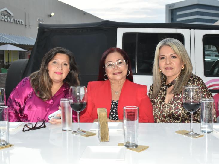 Marliz Platas de Ruiz realiza brindis con amigas