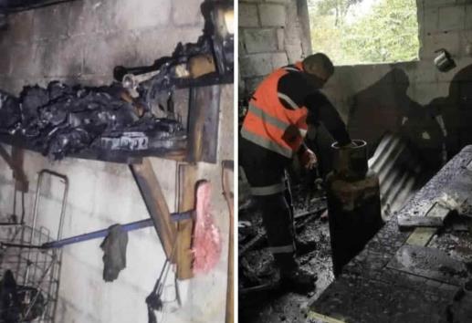 Arde humilde vivienda en localidad de Ixhuatlán del Café
