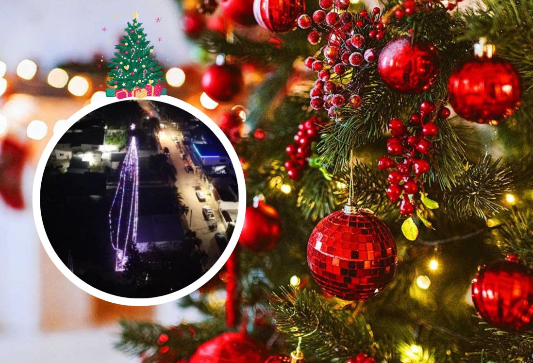 Este es el árbol de Navidad más alto de Veracruz, así puedes conocerlo