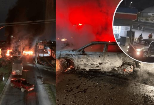 ¡Villahermosa, con noche de violencia!; balaceras y quemas de autos (+ Video)