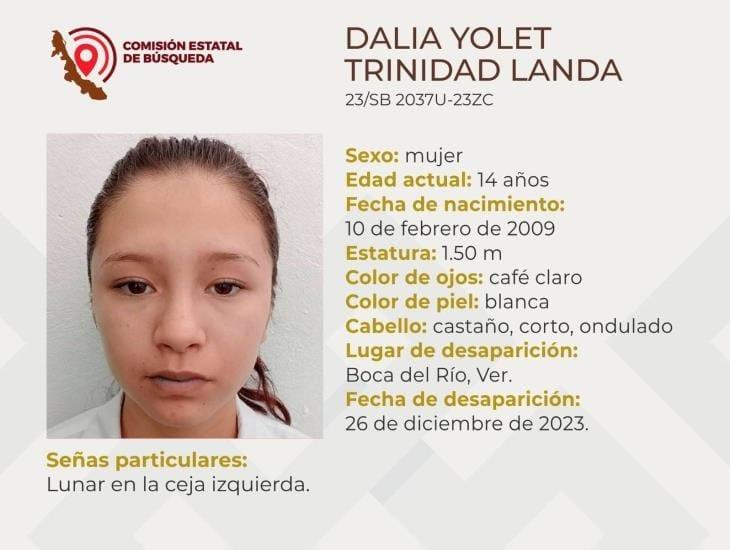 Buscan a Dalia Yolet de 14 años, desapareció en Boca del Río