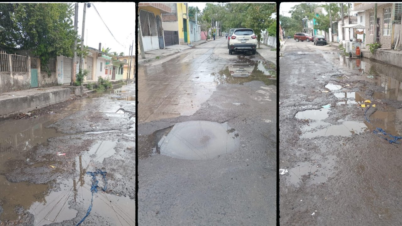 ¡Apesta! Vecinos de la colonia Río Jamapa denuncian drenaje tapado