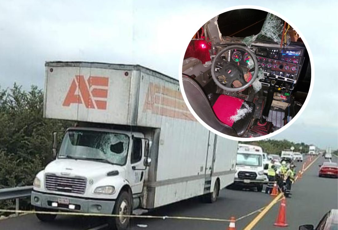 Fallece trailero en asalto en carretera a Alto Lucero; aventaron una piedra a su parabrisas