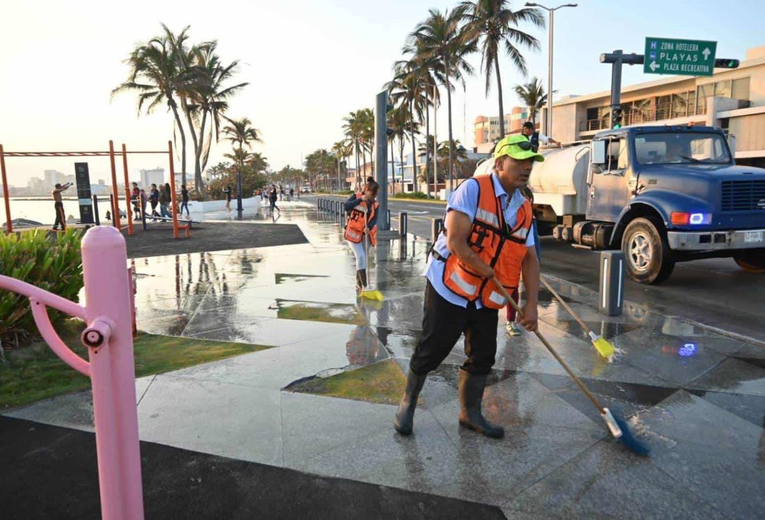 50 toneladas de basura se quitaron del bulevar en el Puerto de Veracruz