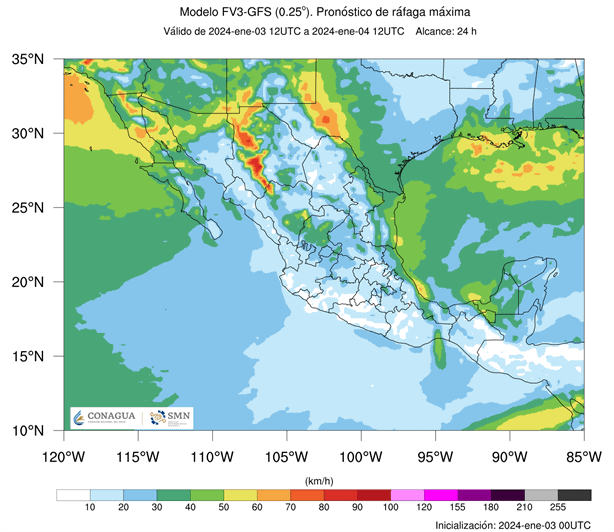 Se intensifica norte en Veracruz. Esta la racha máxima hasta ahora