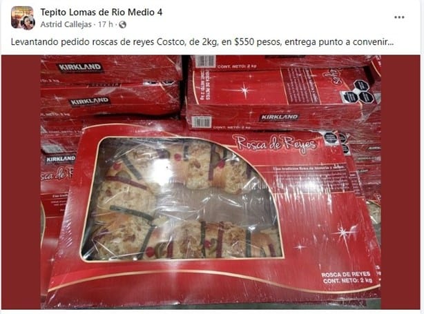 ¡Hasta en 550 pesos! Comienza la reventa de roscas de reyes de Costco en Veracruz