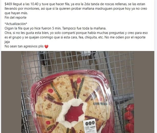 ¡Hasta en 550 pesos! Comienza la reventa de roscas de reyes de Costco en Veracruz