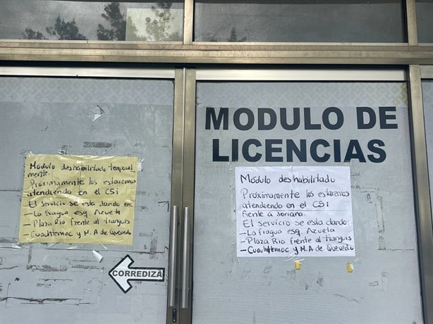 Cierran en Boca del Río este módulo de licencias de conducir