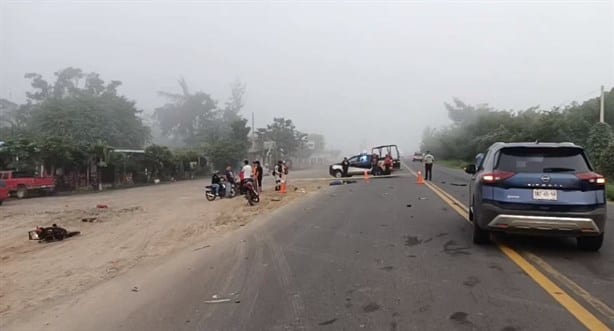 En Tres Valles adulto mayor pierde la vida en accidente entre una camioneta y una motocicleta