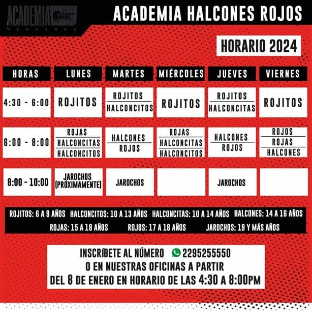 Reinicia actividades Academia Halcones Rojos