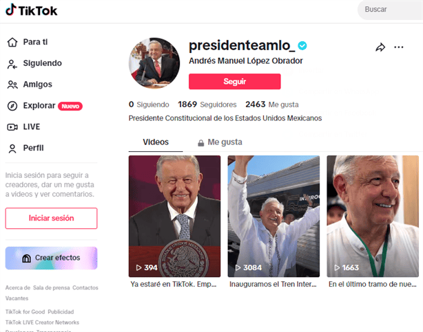 AMLO anuncia que para llegar a los jóvenes ahora lo pueden encontrar en TikTok