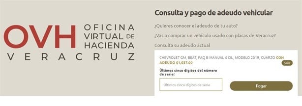 Cuánto cuesta el Derecho Vehicular en Veracruz en 2024