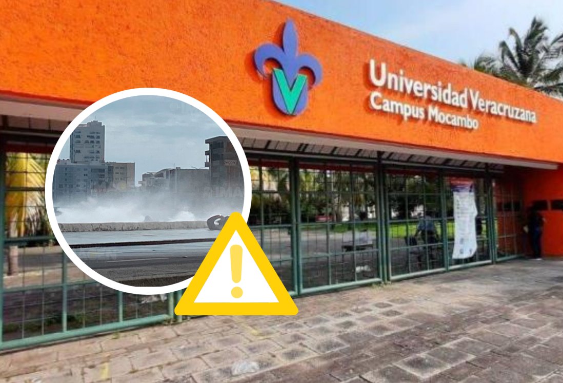 Universidad Veracruzana suspende clases en campus de Boca del Río por norte explosivo