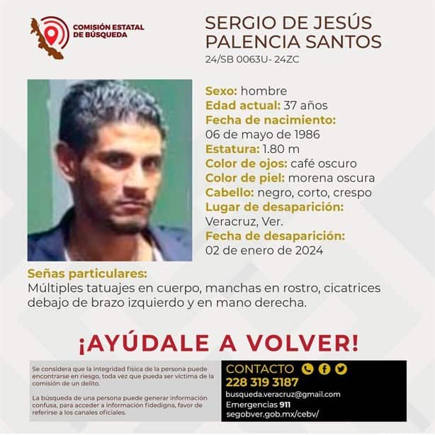 Desaparece Sergio de Jesús Palencia Santos en el puerto de Veracruz