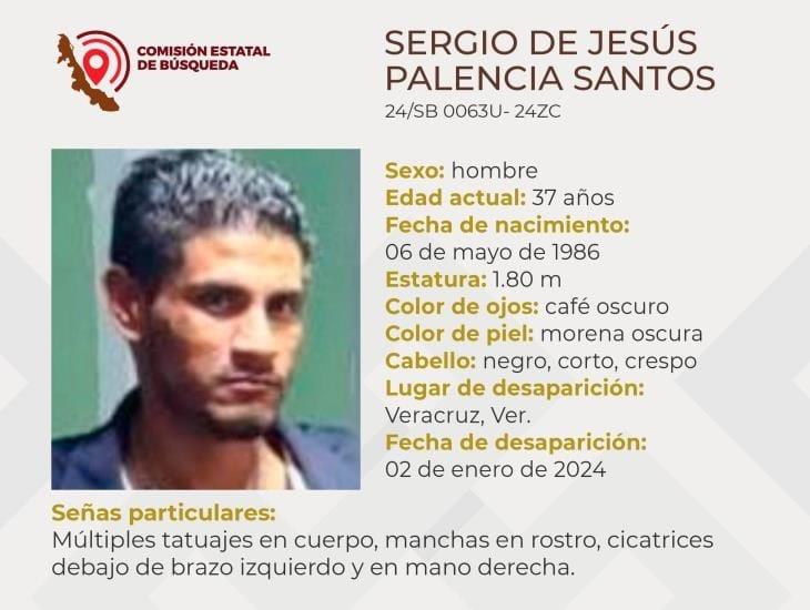Sergio de Jesús cumple 10 días desaparecido en la ciudad de Veracruz; familiares piden ayuda