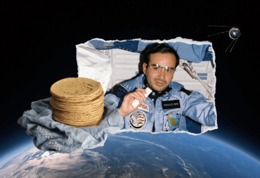 Tortillas, la dieta espacial del astronauta mexicano Rodofo Neri Vela