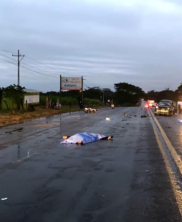 Motociclista en Tierra Blanca choca con un automóvil y pierde la vida