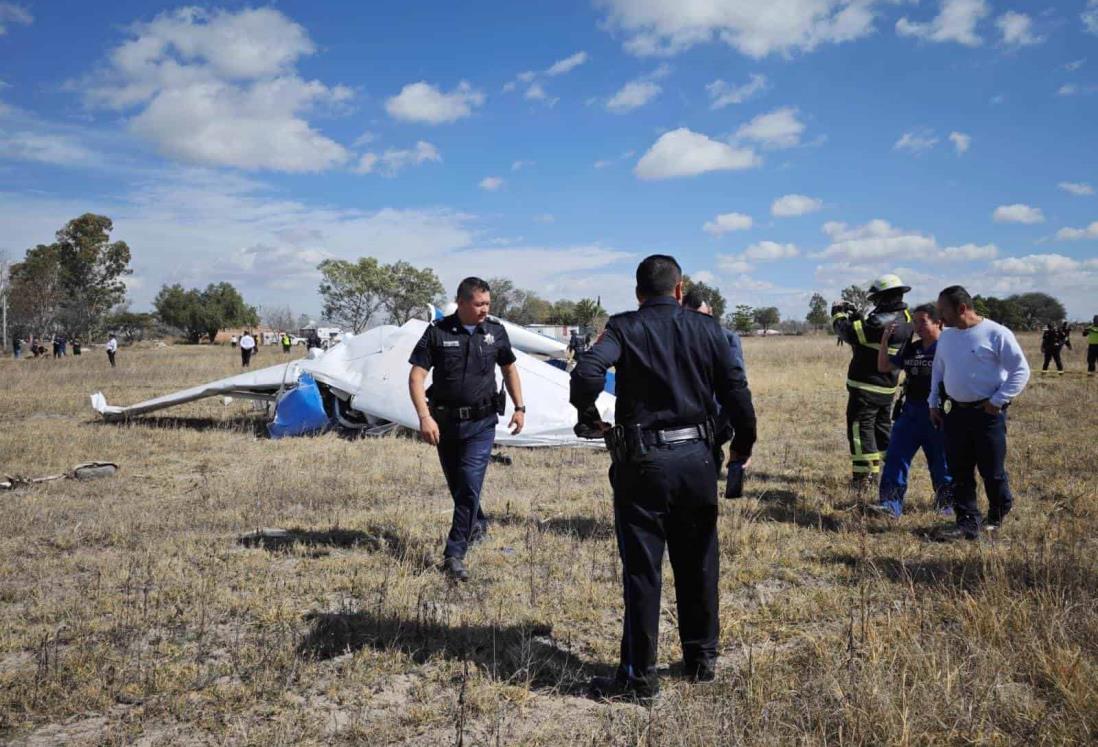 Cae avioneta escuela en Aguascalientes; hay dos lesionados