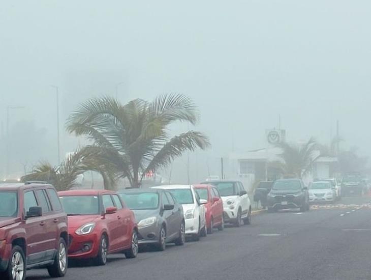 Intensa niebla sorprende en Veracruz y Boca del Río este martes