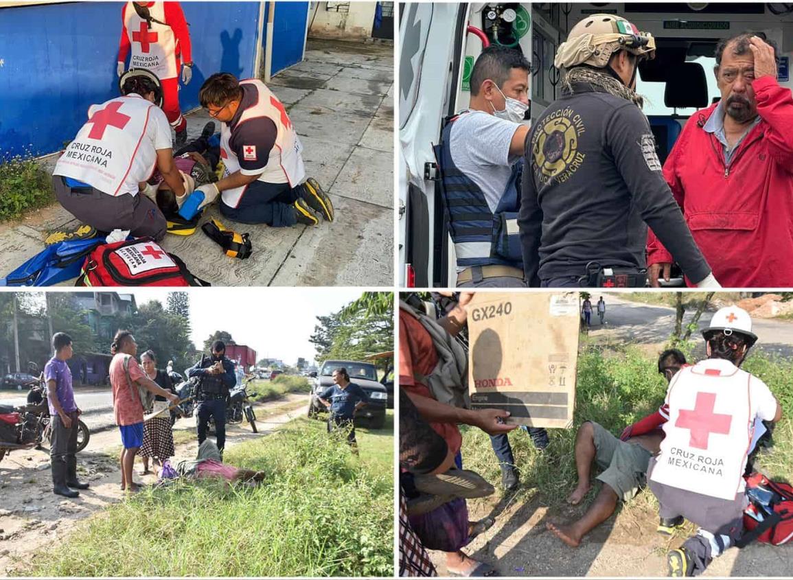 Accidentada tarde de miércoles en Acayucan; tres lesionados