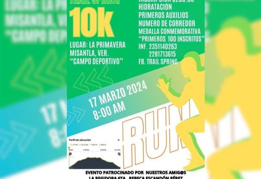 Localidad La Primavera recibirá el primer Trail Spring 10K en Misantla