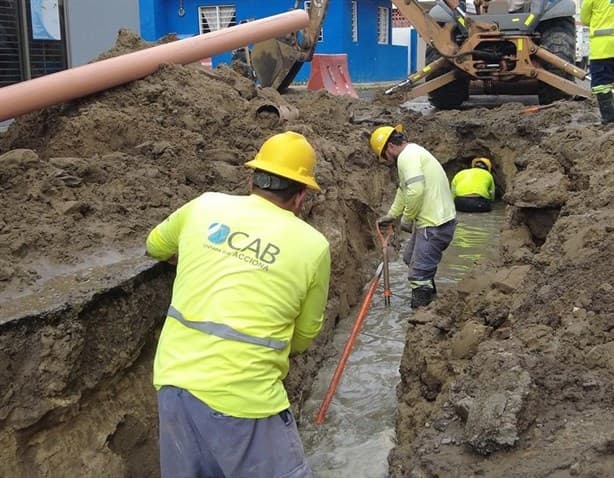 Esta calle de Boca del Río está cerrada a la circulación por trabajos de CAB