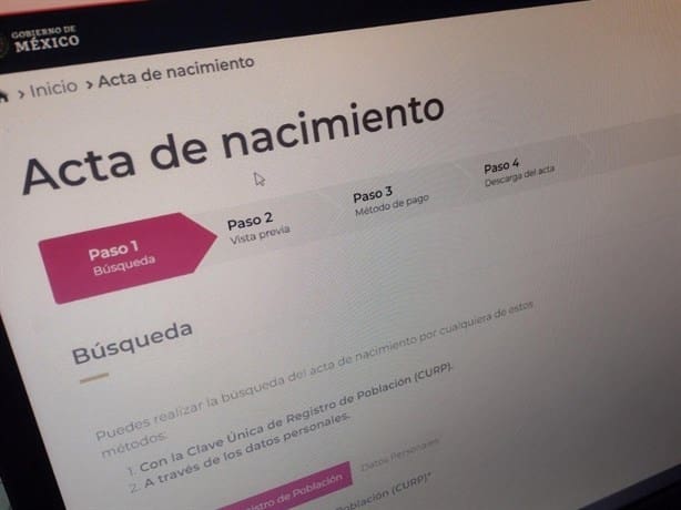 Así puedes conseguir tu acta de nacimiento y tu curp certificadas en línea