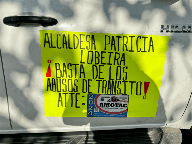 Transportistas protestan contra Tránsito Municipal de Veracruz