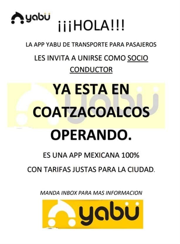 Esta es la nueva app de transporte para pasajeros que llegó a Coatzacoalcos ¡hay vacantes para conductores!