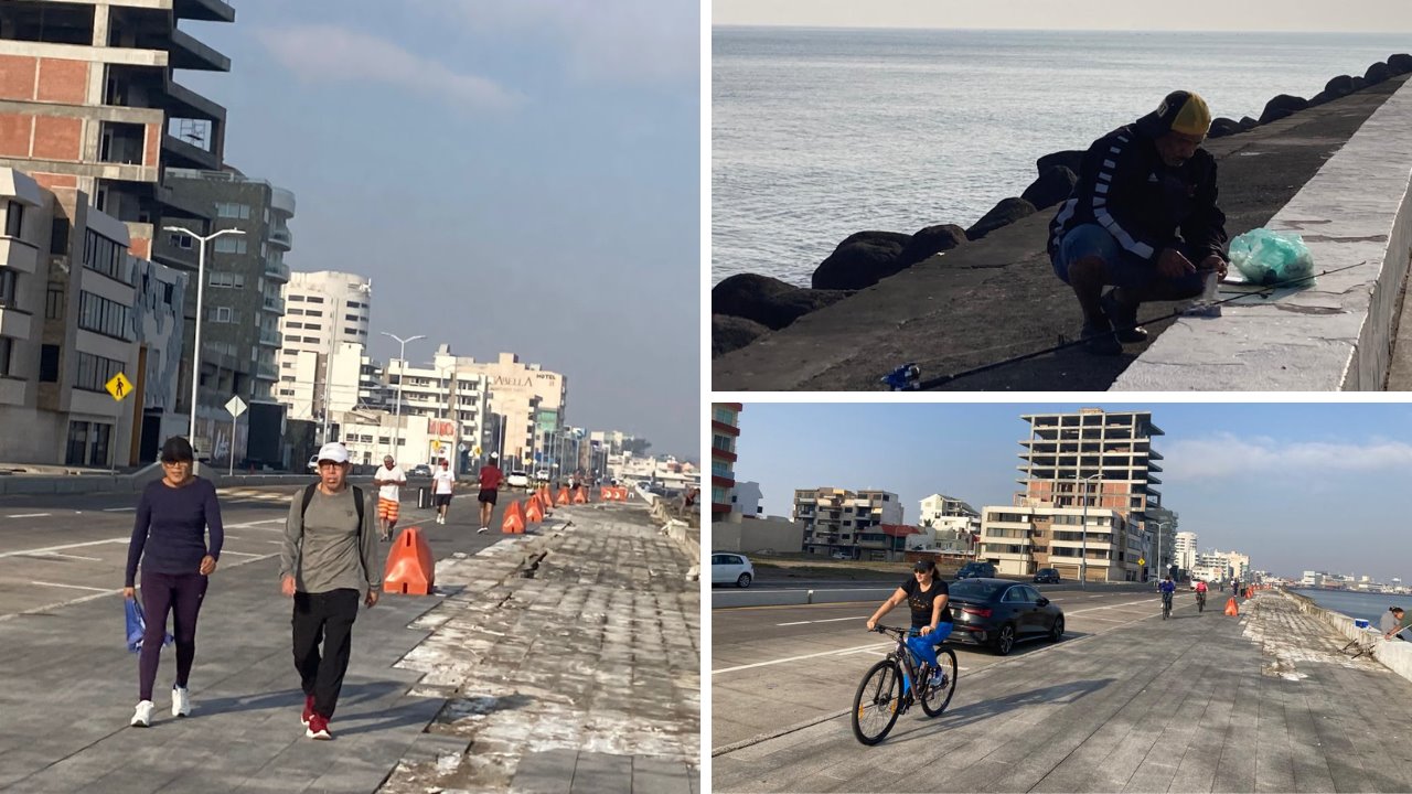 Veracruzanos disfrutan actividades al aire libre en el bulevar