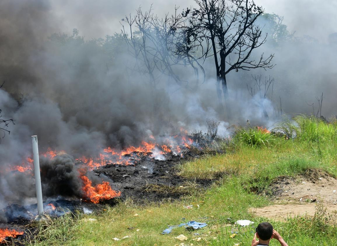 Previo a estiaje, se presentan primeros incendios de pastizales en el sur