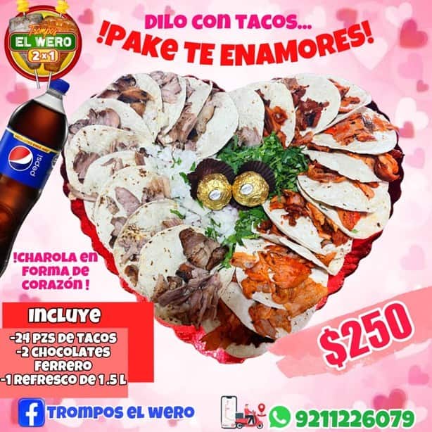 Día del Amor y la Amistad: corazón de tacos o charola de carnes frías, checa estas opciones para celebrar